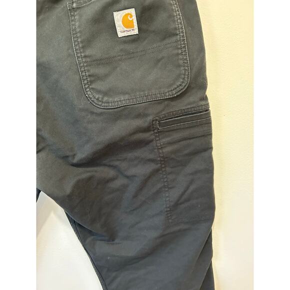 Carhartt mens Relaxed fit rugged canvas work pant size 40x32 black - Picture 4 of 9